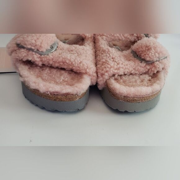 NWT Birkenstock Papillio Big Buckle Teddy Crystal Rose - Picture 8 of 15